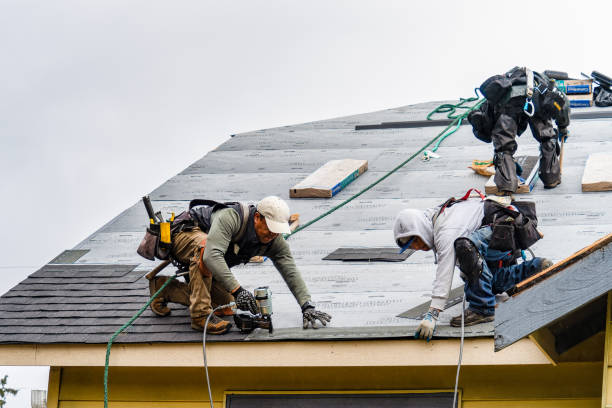 Professional Gutter Installation technician working in Dunellen, NJ